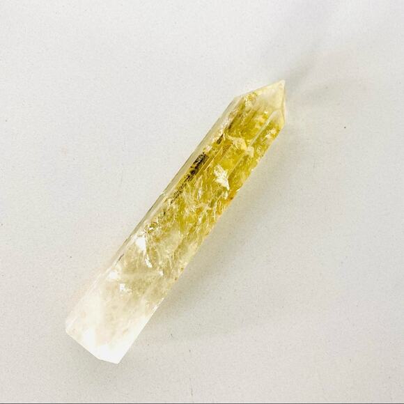 Citrine Polished Genuine 5” Crystal Point Boho Gypsy Meditation Yoga Gemstone - Picture 4 of 6